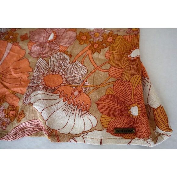 Volcom B0412300 Women's Sz S Brown/Orange Floral Only Good Daze Sleeveless Top - Picture 4 of 6